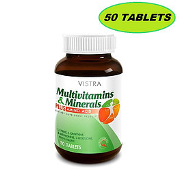 Мультивитаминный комплекс с аминокислотами Vistra Multivitamins & Minerals Plus Amino Acid, 50 капсул Таиланд