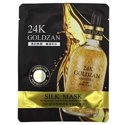 Гиалуроновая тканевая маска против морщин 24k Goldzan Hyaluronic Acid Solution Hydrates Silk Mask 1