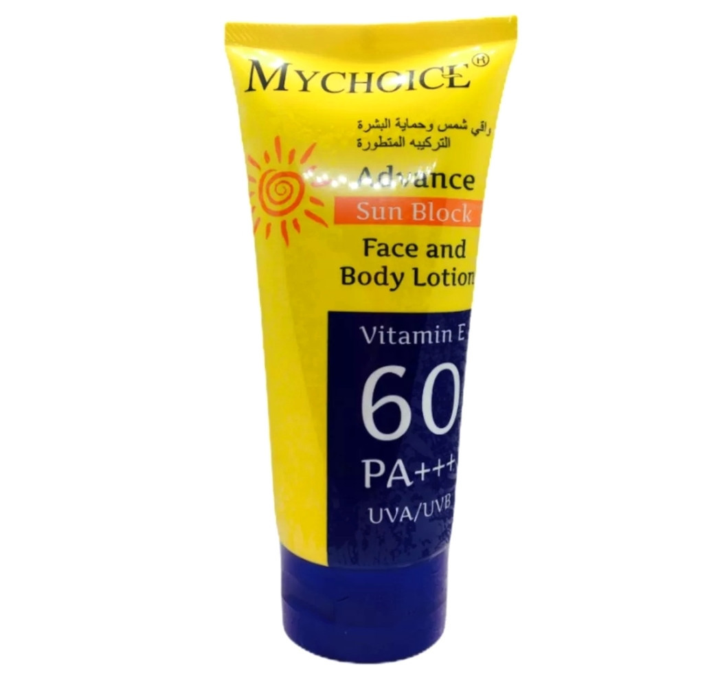 Крем солнцезащитный для лица и тела SPF60 Mychoice Advance Sun Block Face & Body Lotion, 150 мл. Таиланд