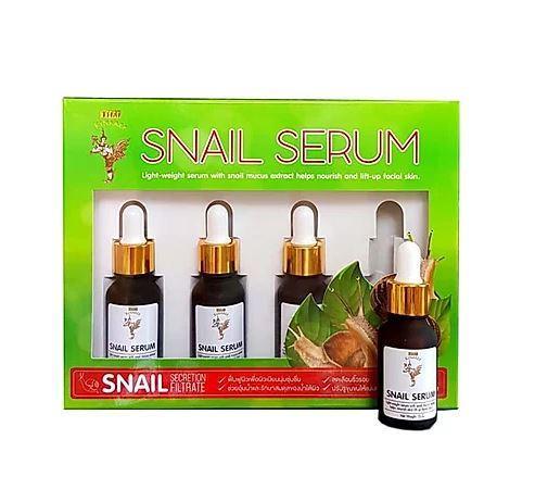 Сыворотка антивозрастная с муцином улитки Thai Kinaree Snail Serum, 4 X 15 мл. Таиланд