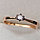 Золотое кольцо с бриллиантами 0.11Сt SI1/J, VG - Cut, фото 3