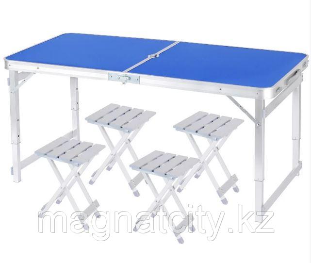 Стол с 4 стульями для пикника FG-150-blue