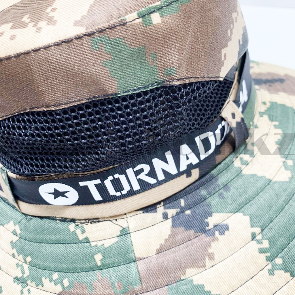 Шляпа для рыбалки охоты и походов трансформирующаяся с ветрозащитной веревкой Tornado F14 камуфляж в клетку - фото 4 - id-p100593226