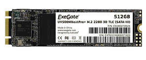 SSD диск ExeGate UV500MNextPro+ 512 Gb M.2 2280 3D TLC (SATA-III)