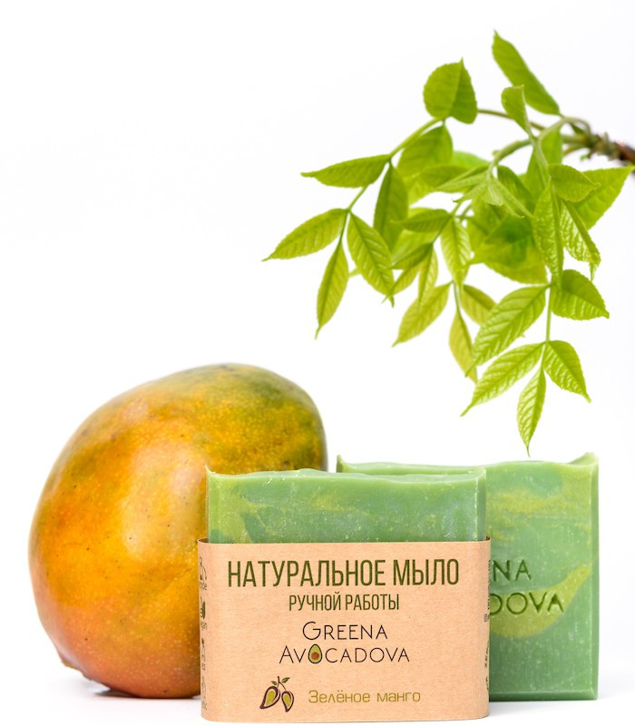 Мыло натуральное твердое, Зеленое манго Greena Avocadova