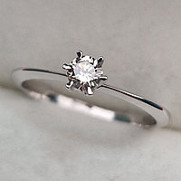 Золотое кольцо с бриллиантами 0.196Сt SI1/L VG, фото 1