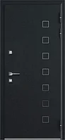 Дверь металлическая Mone Termo, Черный шелк, МДФ16, белый шелк, зеркало фацет, 960, левая
