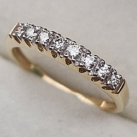 Золотое кольцо с бриллиантами 0.26Сt VS2/H, VG - Cut, фото 1