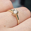 Золотое кольцо с бриллиантами 0.471Сt SI2/N, VG - Cut, фото 5