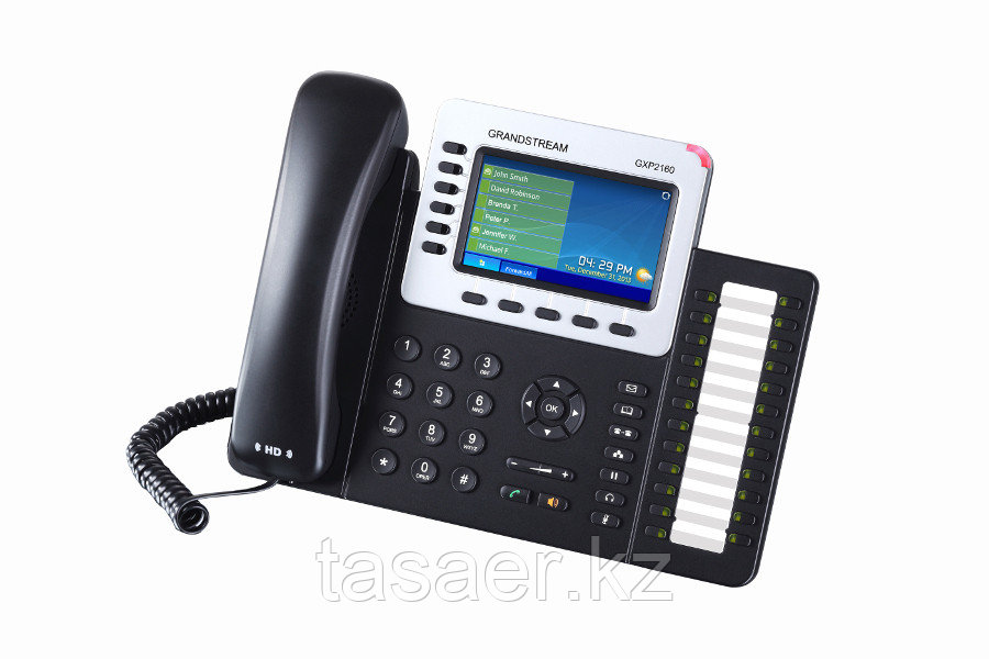 IP телефон Grandstream GXP2160 (PoE) 6 SIP аккаунтов, 6 линий, цветной LCD, PoE, 24 BLF, Gigabit Ethernet, - фото 1 - id-p100604000
