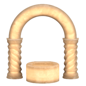 Мраморная арка для курны в хамам, с подсветкой