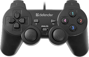Геймпад Defender Omega USB, 12 кнопок, 2 стика, Прекрасная модель для начинающих геймеров. При доступной цене