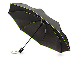 Зонт-полуавтомат складной Motley с цветными спицами, зеленый