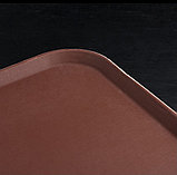 Поднос прорезиненный, 50х35 см, цвет коричневый, фото 2