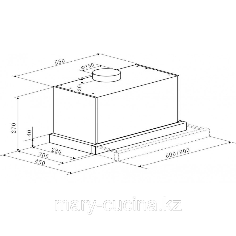 Встраиваемая кухонная вытяжка Kaiser EA 644 W Eco - фото 2 - id-p100610182