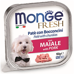 Monge Fresh 100г со свининой паштет для собак Pate with Chunkies Pork