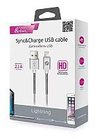 Olmio HD Кабель USB 2.0 - lightning, 1.2м, 2.1A, белый