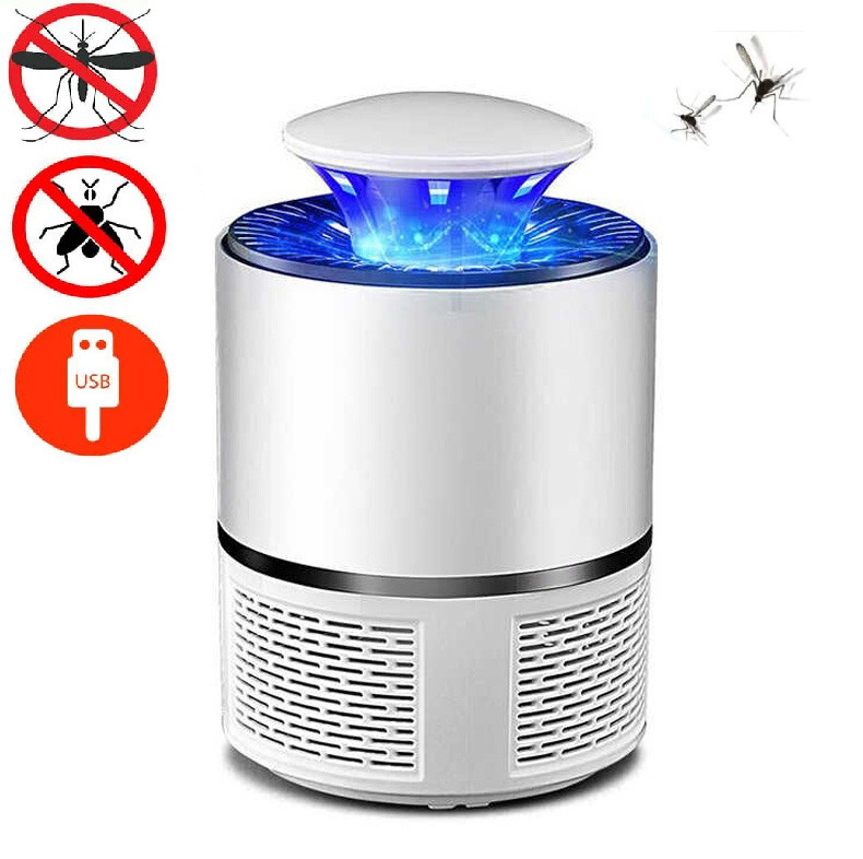 Отпугиватель - ловушка комаров и мошек Mosquito killing lamp белый