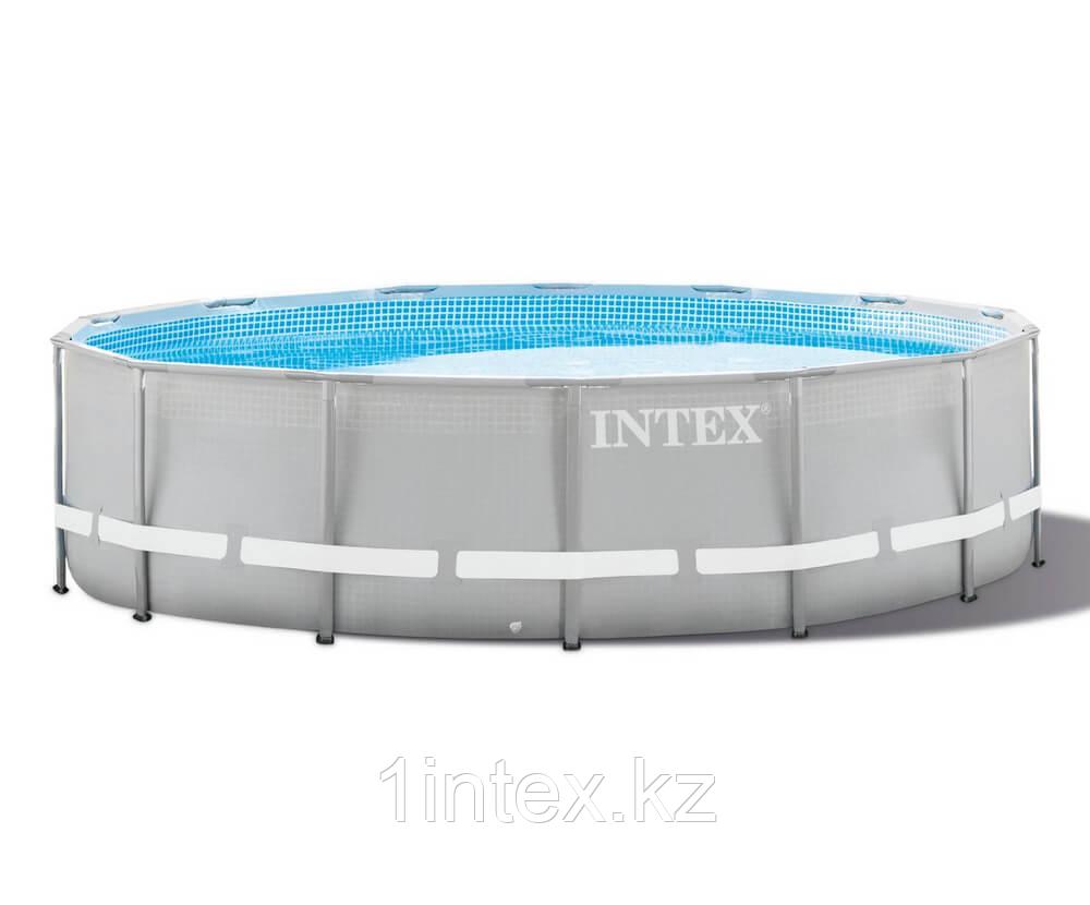 INTEX Бассейн каркасный с фильтр. (серый) 305*76 см, 26702