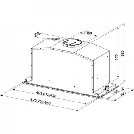 Встраиваемая вытяжка Faber Lux Glass EV8 X/WH A70 - фото 2 - id-p100611560