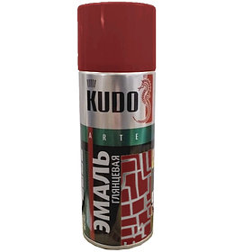 Эмаль универсальная Красная глянцевая, KUDO 520 ml