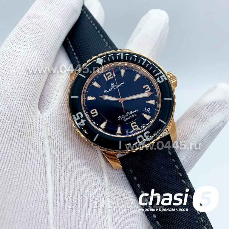 Мужские наручные часы Blancpain застежка пряжка - Дубликат (15258)