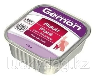 Gemon 150г Паштет с Говядиной для собак Pate Adult with Beef