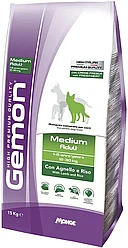 Gemon Medium Adult 15кг Ягненок сухой корм для взрослых собак средних пород
