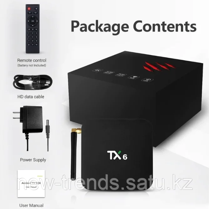 Функциональная SMART TV приставка TANIX TX6 4/64GB