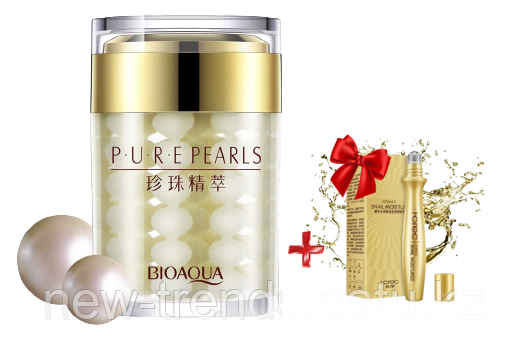 BioAqua Pure Pearls Увлажняющий крем для лица с натуральной жемчужной пудрой