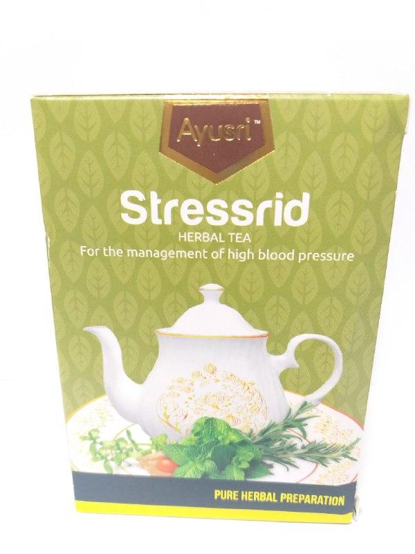 Аюрведический травяной чай СТРЕССРИД, Stresrid Herbal Tea, 40гр, Ayusri