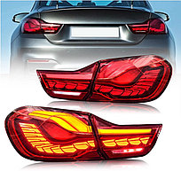 Задние фонари на BMW 4-серия F32/33/36 2013-20 дизайн M4 (Красный цвет)
