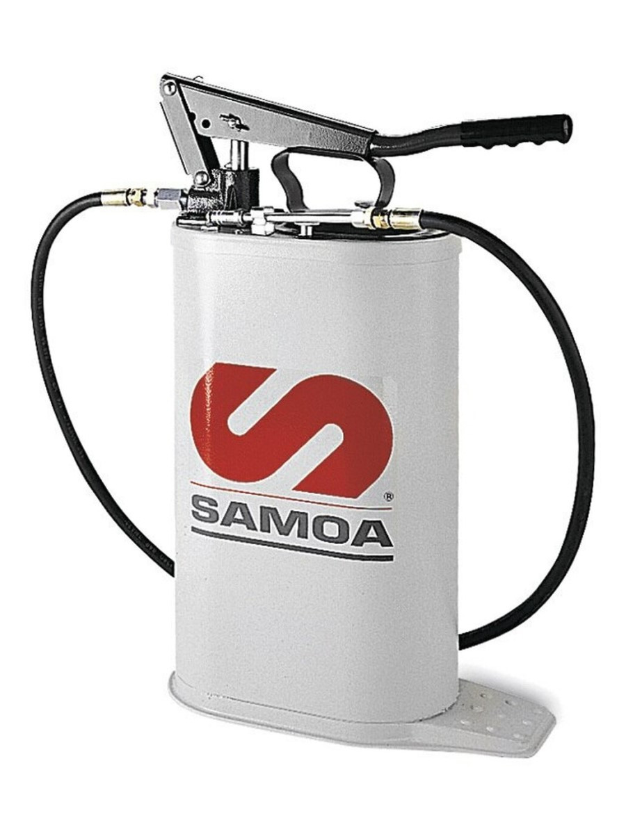 Насос с овальной емкостью для консистентной смазки объемом 16 л с регулируемым давлением, SAMOA - фото 1 - id-p100625813