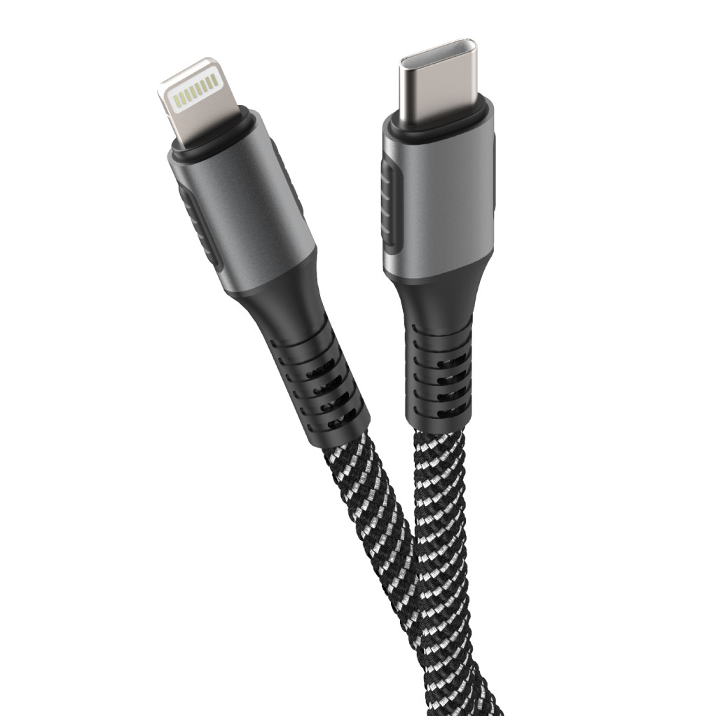 Olmio PD Кабель USB 2.0 Type-C - Lightning 1.2, Power Delivery черный