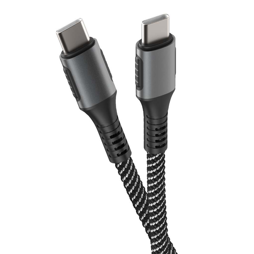 Olmio PD Кабель USB 2.0 Type-C - Type-C 1.2 Power Delivery черный