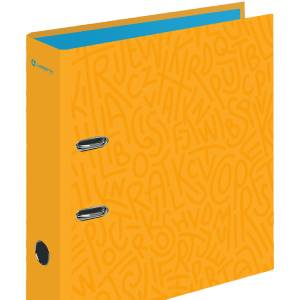 Папка-регистратор 80 мм, ламинированный картон, цвет манго  LAMARK