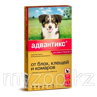 Адвантикс капли для собак 10-25кг по 2,5мл