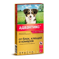 АДВАНТИКС для собак 10-25кг капли от блох, клещей и комаров 2,5мл