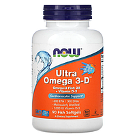 БАД Ультра Омега 3-Д, Ultra Omega 3-D, (90 капсул) Now Foods