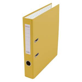 Папка-регистратор, А4, 50 мм, бумвинил/бумага, жёлтый.  LAMARK