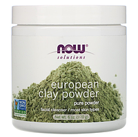 Очищающее средство для лица, Европейская глина, для большинства типов кожи (170г) Now Foods