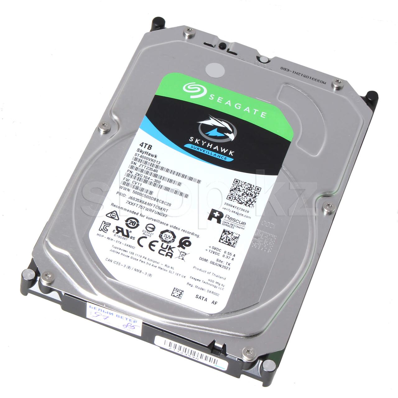Жёсткий диск HDD 4 Tb SATA 6Gb/s Seagate SkyHawk ST4000VX013 3.5" 5900rpm 256Mb - фото 1 - id-p95961651