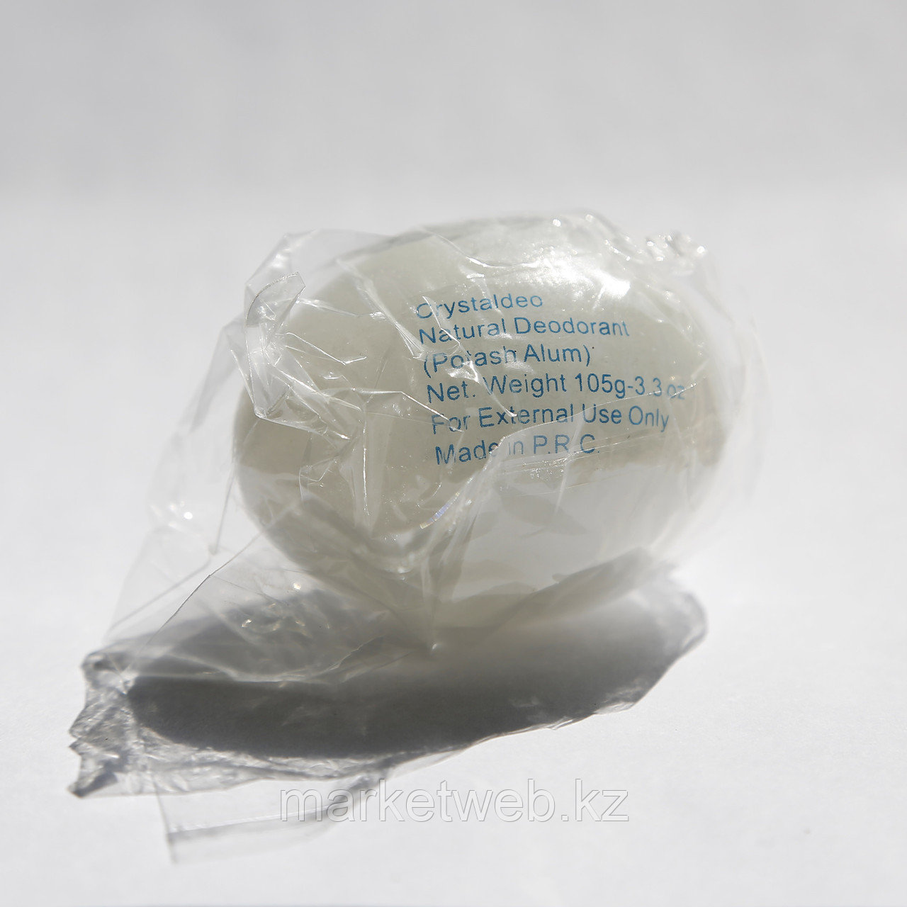 Дезодорант Натуральный Кристалл овальной формы в прозрачной упаковке - фото 1 - id-p100632488