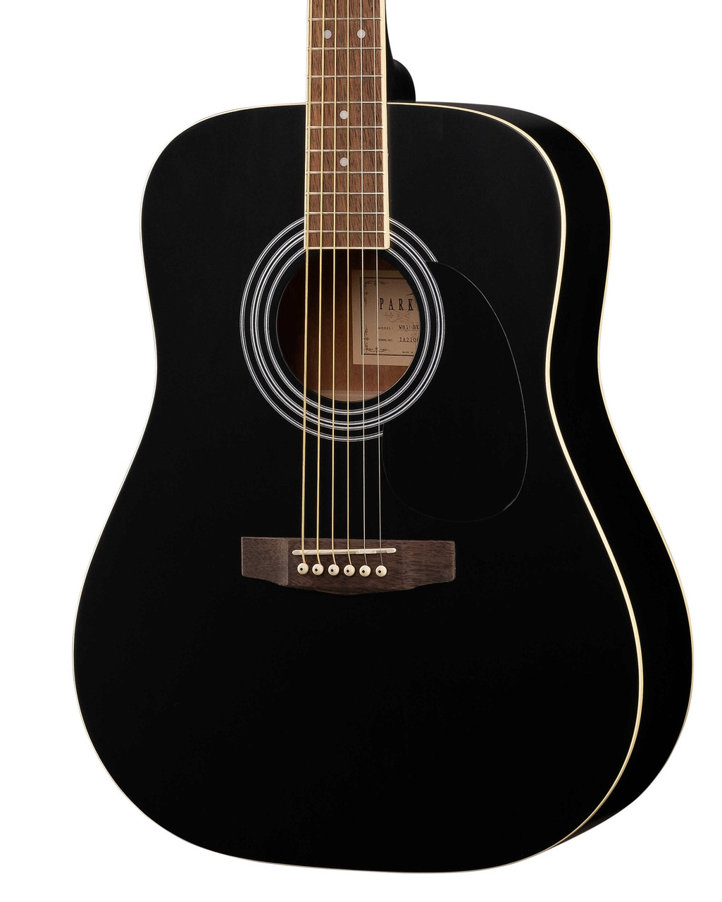 Акустическая гитара, черная, с чехлом Parkwood W81-WBAG-BKS - фото 3 - id-p100632976