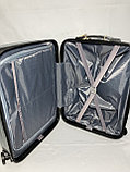 Средний пластиковый дорожный чемодан на 4-х колесах "Longstar". Высота 64 см, ширина 41 см, глубина 26 см., фото 5