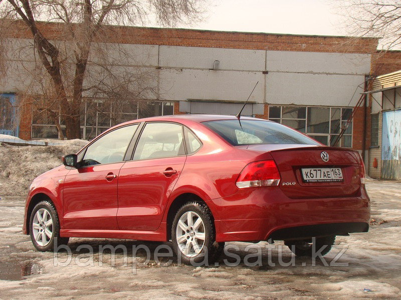 Накладки на пороги "RedLine" для Volkswagen Polo Sedan 2010-2015 - фото 2 - id-p100641016