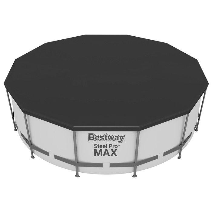 Бассейн каркасный круглый фильтр-насос, лестница, тент Bestway Steel Pro MAX 56462 (549 х 122 см) - фото 6 - id-p100641082