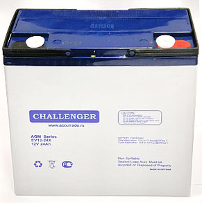 Тяговый аккумулятор Challenger EV12-24X (12В, 24Ач) - аналог 6-DZM-20, фото 2
