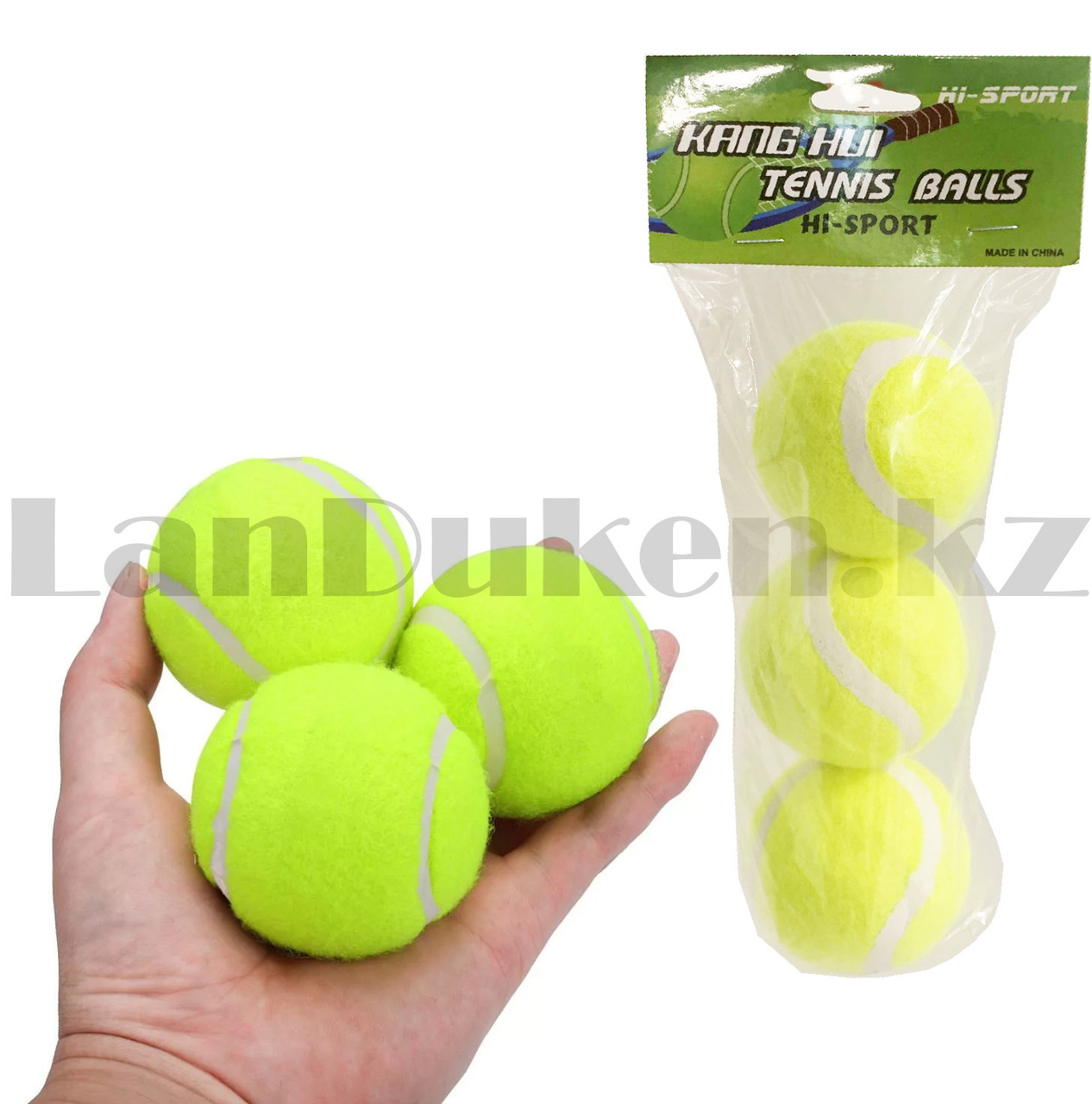 Набор теннисных мячей 3 штуки в упаковке Hi sport GF00214