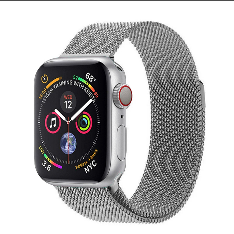 Ремешок For Apple Watch 38mm/40mm/41mm, Magnetic Milanese Loop, Silver